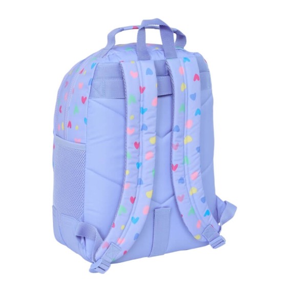 Mochila Escolar Adap. 42Cm 2C BENETTON Lila Roxo Lilás | Ref. 248.612551773