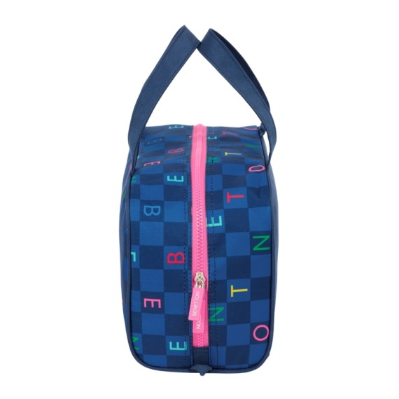 Necessaire Rectangular BENETTON Damero Azul Marinho | Ref. 248.812550720