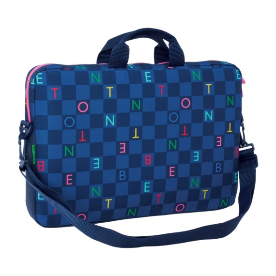 Pasta para Computador 15.6” BENETTON Damero Azul Marinho | Ref. 248.612550461