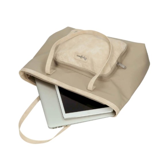 Saco de Ombro para Portátil/Tablet PEPE JEANS Jana Bege | Ref. 186.7147541