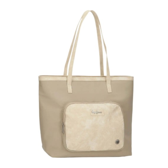 Saco de Ombro para Portátil/Tablet PEPE JEANS Jana Bege | Ref. 186.7147541