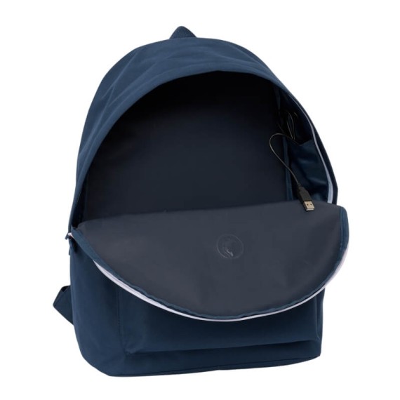 Mochila Dupla para Portátil 15.6” + USB EL GANSO Classic Azul Marinho | Ref. 248.612409820