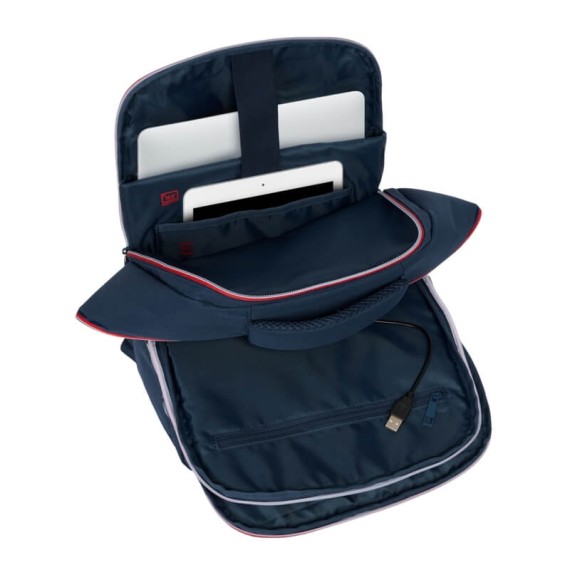 Mochila para Portátil 15.6” + USB 2C EL GANSO Classic Azul Marinho | Ref. 248.612409894