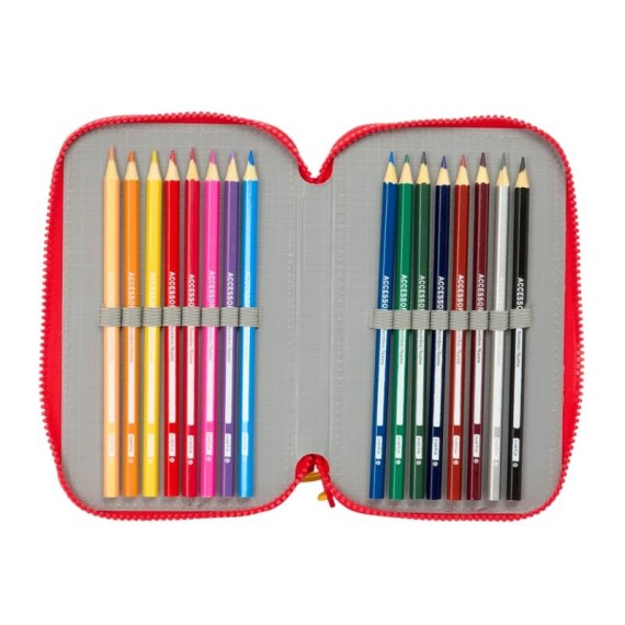 Estojo Escolar Triplo 37 Peças MICKEY Good Day Azul | Ref.248.412514857 Estojo Escolar Triplo 37 Peças MICKEY Good Day Azul | Ref.248.412514857