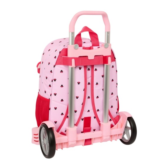Mochila 42Cm c/ Carro Evolution MINNIE Naive Rosa Claro | Ref. 248.612512860