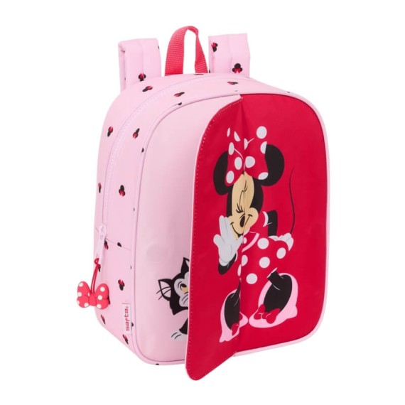 Mochila de Criança Adap. 27Cm Front-Inter MINNIE Naive Rosa Claro | Ref. 248.612512232