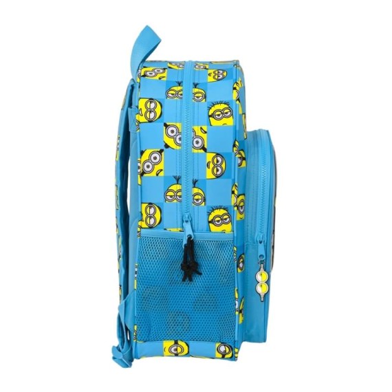 Mochila Escolar Adap. 42Cm MINIONS Minionstatic Azul | Ref. 248.622006180