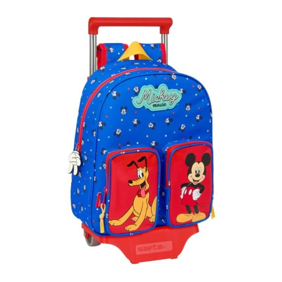 Mochila Infantil 34Cm c/ Carro MICKEY Good Day Azul | Ref. 248.612514020