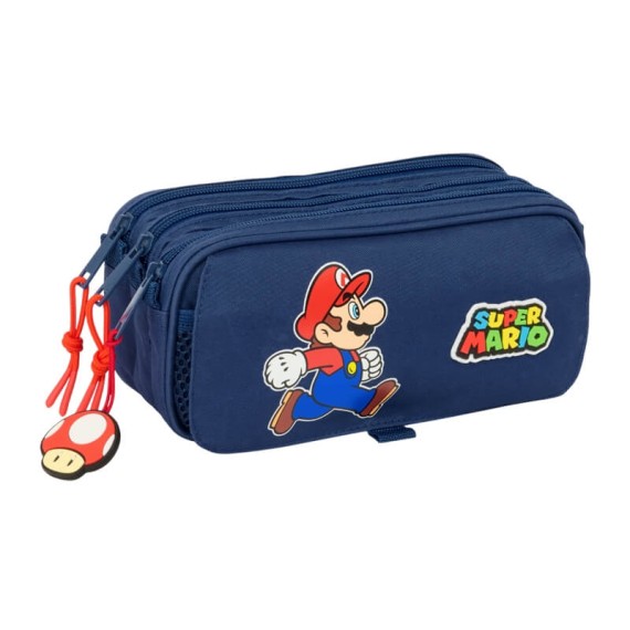 Estojo Escolar Triplo Big SUPER MARIO Trick Azul/Vermelho | Ref. 248.812508710 Estojo Escolar Triplo Big SUPER MARIO Trick Azul/Vermelho | Ref. 248.812508710