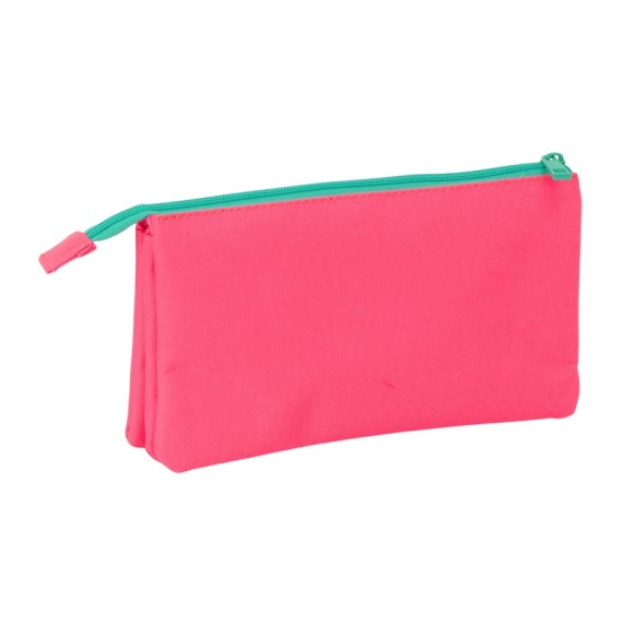 Estojo Escolar Triplo NAIT NAIT Rosa Fluor | Ref. 248.103817