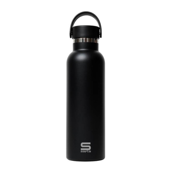 Garrafa Térmica Aço Inox 600ml SAFTA Preta | Ref. 248.972698