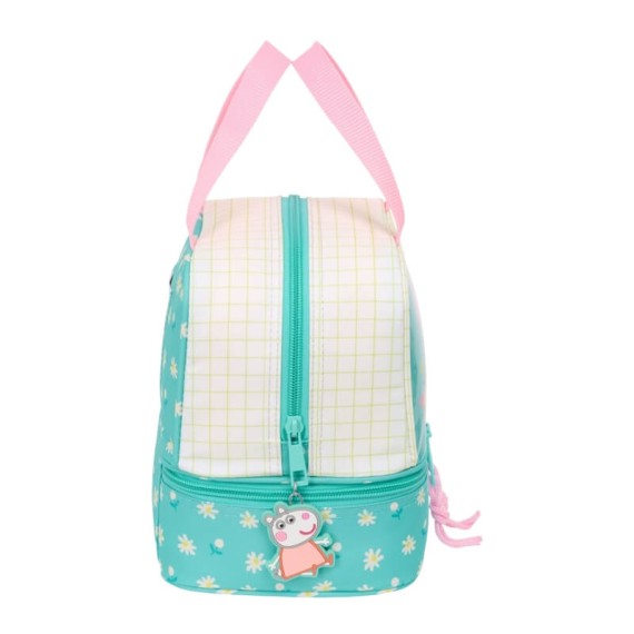Lancheira com Base Térmica PEPPA PIG Pretty Flowers Turquesa | Ref. 248.812390040 Lancheira com Base Térmica PEPPA PIG Pretty Flowers Turquesa | Ref. 248.812390040