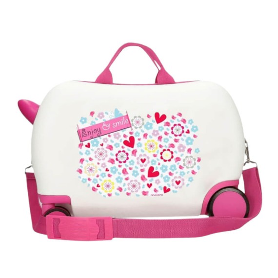 Mala de Viagem Infantil ABS 4R Easyjet MOVOM Enjoy and Smile Rosa | Ref. 186.3721064