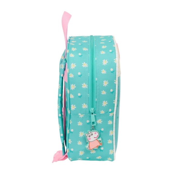 Mochila de Criança Adap. 27Cm PEPPA PIG Pretty Flowers Turquesa | Ref. 248.612390232 Mochila de Criança Adap. 27Cm PEPPA PIG Pretty Flowers Turquesa | Ref. 248.612390232