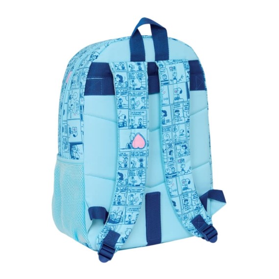 Mochila Escolar Adap. 46Cm SNOOPY Love Azul | Ref. 248.612539876