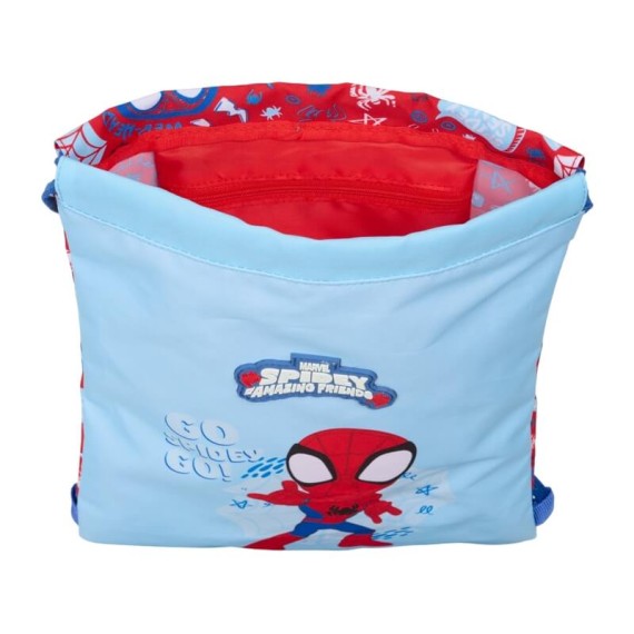 Saco/Mochila Júnior 34Cm SPIDEY Rescue Azul/Vermelho | Ref. 248.642532855