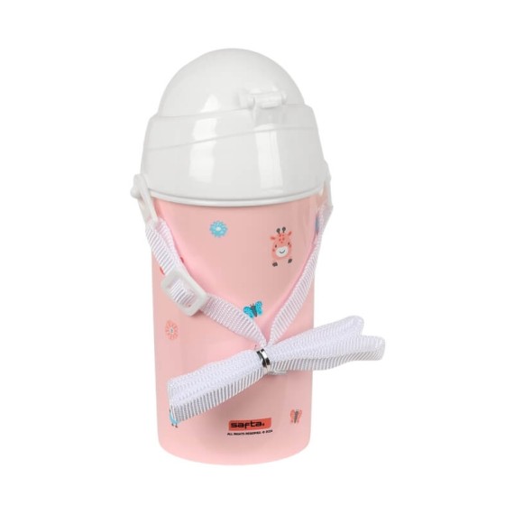 Garrafa 500ml Abertura Aut. c/ Palhinha SAFTA “Jirafa" Rosa | Ref. 248.342492899 Garrafa 500ml Abertura Aut. c/ Palhinha SAFTA “Jirafa" Rosa | Ref. 248.342492899