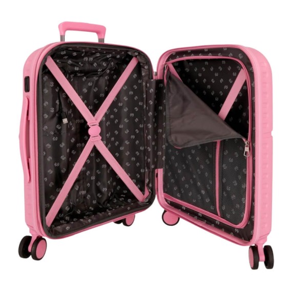 Mala de Cabine / Trolley 55cm 4R Exp. PEPE JEANS HighLight Rosa | Ref. 186.768862E