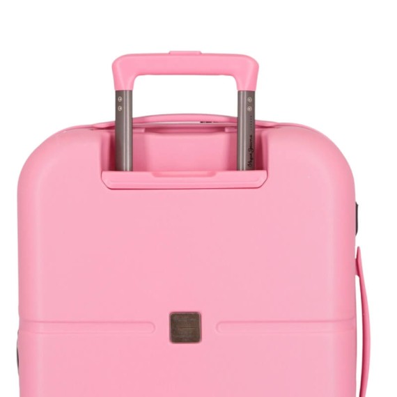 Mala de Cabine / Trolley 55cm 4R Exp. PEPE JEANS HighLight Rosa | Ref. 186.768862E