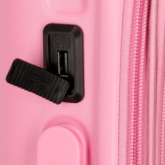 Mala de Cabine / Trolley 55cm 4R Exp. PEPE JEANS HighLight Rosa | Ref. 186.768862E