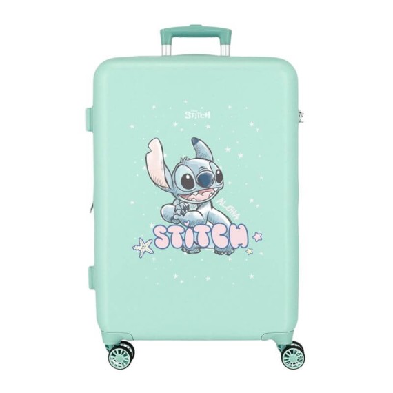 Mala de Viagem / Trolley Médio 65cm 4R STITCH Lovely Turquesa | Ref. 186.3161241
