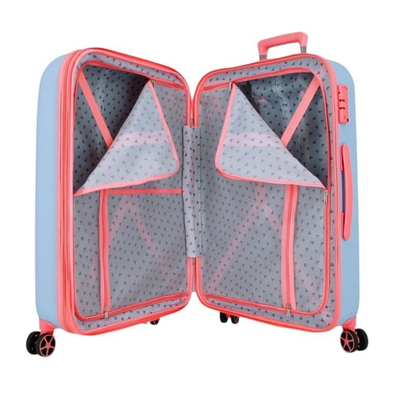 Mala de Viagem / Trolley Médio 65cm 4R MICKEY Crazy Trip Azul | Ref. 186.5439221