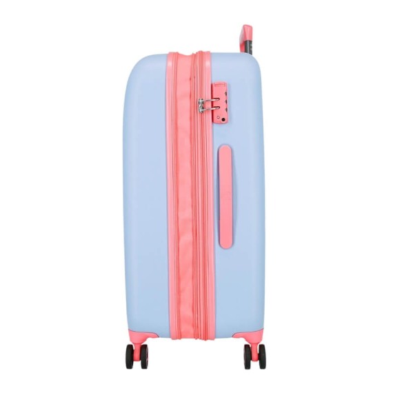 Mala de Viagem / Trolley Médio 65cm 4R MICKEY Crazy Trip Azul | Ref. 186.5439221