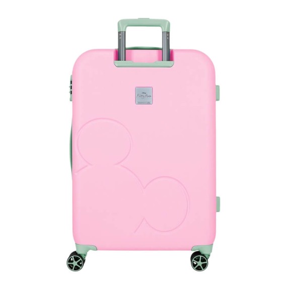 Mala de Viagem / Trolley Médio 65cm 4R MICKEY Crazy Trip Rosa | Ref. 186.5439222