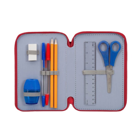 Estojo Escolar Triplo Completo BENFICA 77124 Vermelho | Ref. 254.SLB77124 Estojo Escolar Triplo Completo BENFICA 77124 Vermelho | Ref. 254.SLB77124