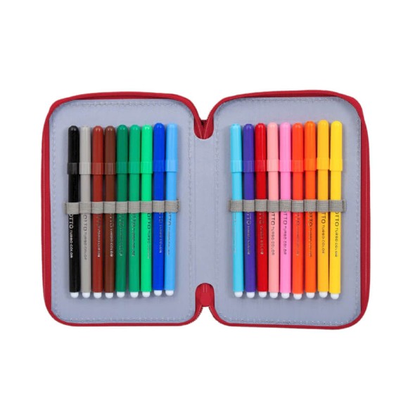 Estojo Escolar Triplo Completo BENFICA 77124 Vermelho | Ref. 254.SLB77124 Estojo Escolar Triplo Completo BENFICA 77124 Vermelho | Ref. 254.SLB77124