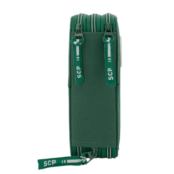Estojo Escolar Triplo Completo SPORTING 88024 Verde | Ref. 254.SCP88024