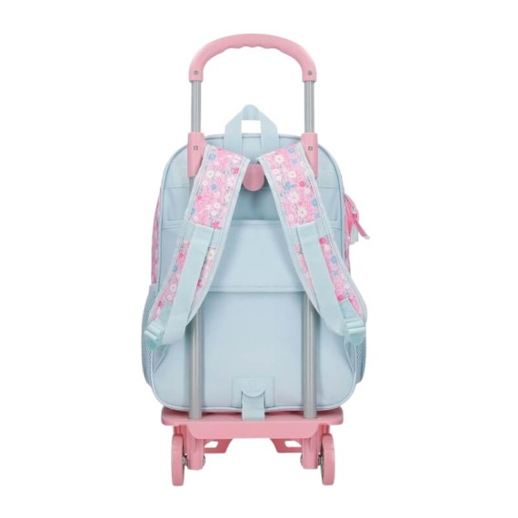 Mochila Escolar Adap. 40Cm c/ Carro MINNIE Happy Azul Claro | Ref. 186.49223T2