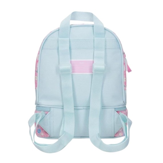 Mochila Pequena 28Cm  c/ Porta Merendas MINNIE Happy Azul Claro | Ref. 186.4922742