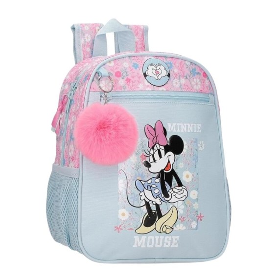 Mochila Pré-Escolar Adap. 28Cm MINNIE Happy Azul Claro | Ref. 186.49221D2 Mochila Pré-Escolar Adap. 28Cm MINNIE Happy Azul Claro | Ref. 186.49221D2