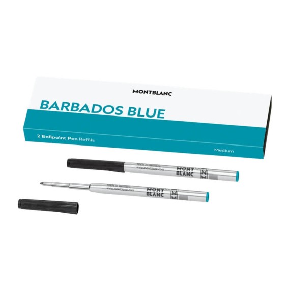 Pack 2 Recargas BallPoint (M) MONTBLANC Barbados Blue | Ref. 238.128219 Pack 2 Recargas BallPoint (M) MONTBLANC Barbados Blue | Ref. 238.128219