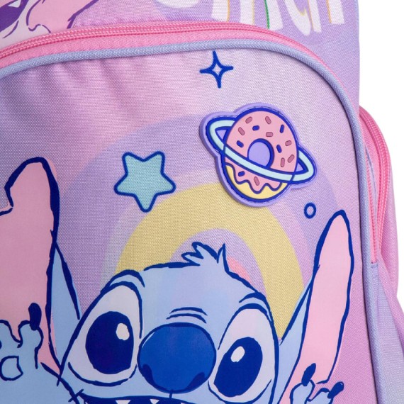 Mochila Escolar 42cm STITCH Lilás | Ref. 299.2100005751