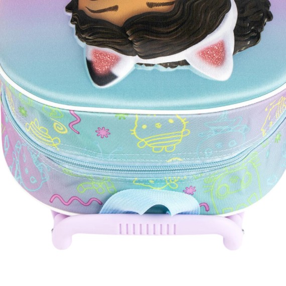 Mochila Infantil 31cm c/ Rodas GABBY’S 3D Rosa/Turquesa | Ref. 299.2100006186 Mochila Infantil 31cm c/ Rodas GABBY’S 3D Rosa/Turquesa | Ref. 299.2100006186