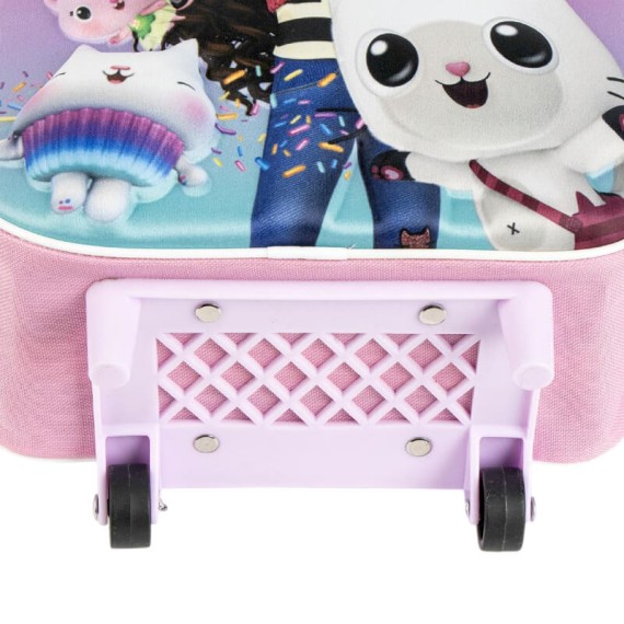 Mochila Infantil 31cm c/ Rodas GABBY’S 3D Rosa/Turquesa | Ref. 299.2100006186 Mochila Infantil 31cm c/ Rodas GABBY’S 3D Rosa/Turquesa | Ref. 299.2100006186