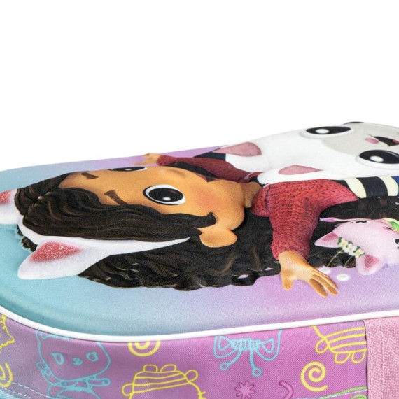 Mochila Infantil 31cm c/ Rodas GABBY’S 3D Rosa/Turquesa | Ref. 299.2100006186 Mochila Infantil 31cm c/ Rodas GABBY’S 3D Rosa/Turquesa | Ref. 299.2100006186