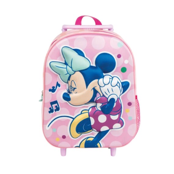 Mochila Infantil 31cm c/ Rodas MINNIE Singing 3D Rosa | Ref. 299.2100006185 Mochila Infantil 31cm c/ Rodas MINNIE Singing 3D Rosa | Ref. 299.2100006185
