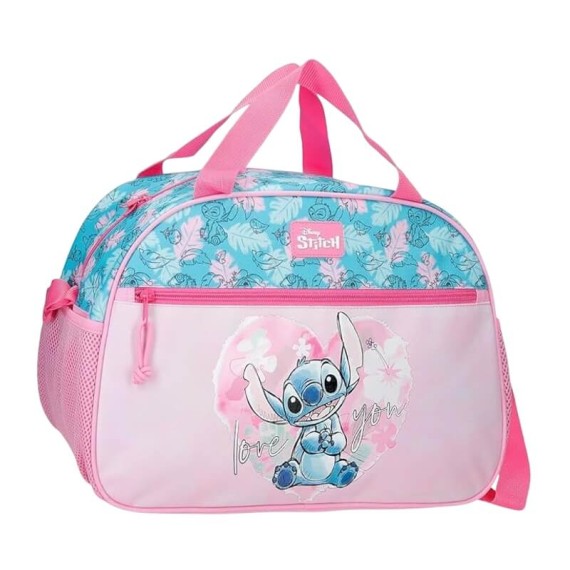 Saco de Viagem 40Cm STITCH Heart Rosa | Ref. 186.4983242