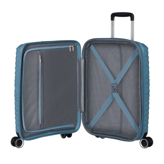 AMERICAN TOURISTER Mala de Cabine 55cm 4R Exp. Flytwist Azul | Ref. 92.155265-1831