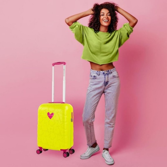 Trolley de Cabine 55cm 4R AGATHA RUIZ DE LA PRADO Iconic Verde Pistacho | Ref. 237.13505002