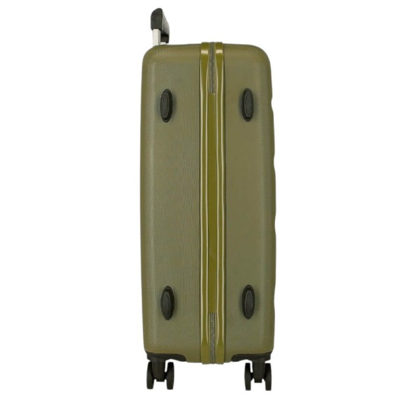 Mala de Viagem / Trolley Grande 75cm 4R ROLL ROAD Flex Caqui | Ref. 186.584946HC