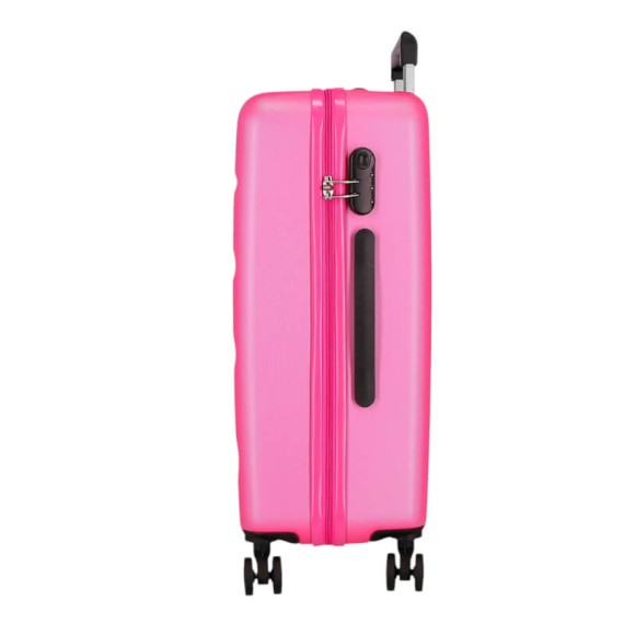Mala de Viagem / Trolley Médio 65cm 4R ROLL ROAD Flex Rosa | Ref. 186.584946GB