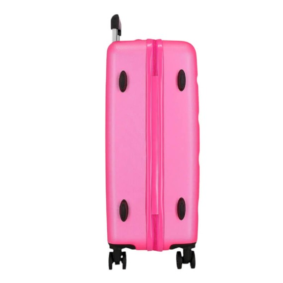 Mala de Viagem / Trolley Médio 65cm 4R ROLL ROAD Flex Rosa | Ref. 186.584946GB