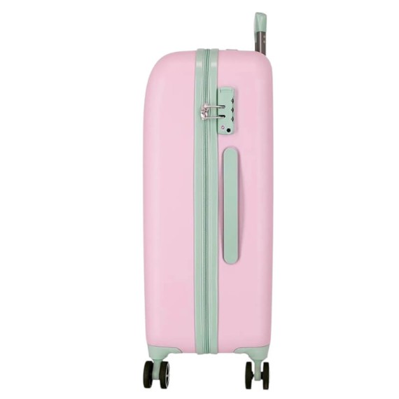 Mala Viagem / Trolley Médio 65cm 4R STITCH Traveling With Stitch Malva | Ref. 186.5449221