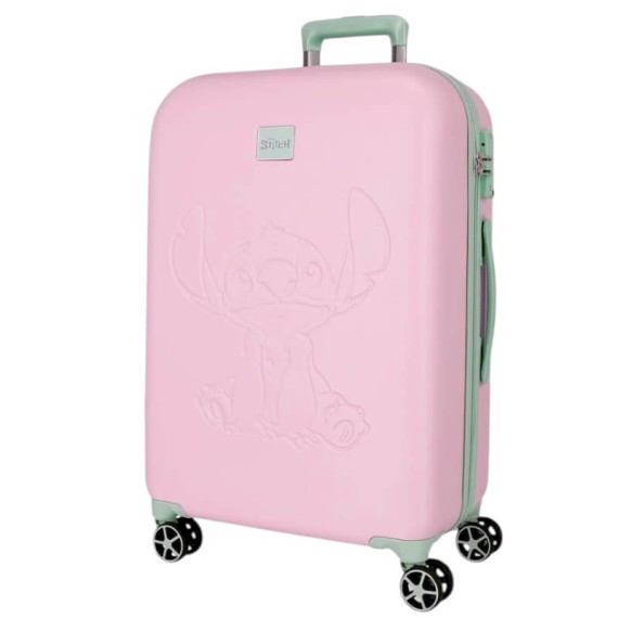 Mala Viagem / Trolley Médio 65cm 4R STITCH Traveling With Stitch Malva | Ref. 186.5449221
