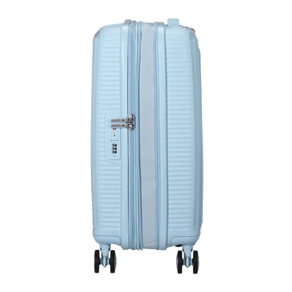 AMERICAN TOURISTER Mala de Cabine 55cm 4R Exp. Soundbox Azul Pastel | Ref. 92.88472-8365