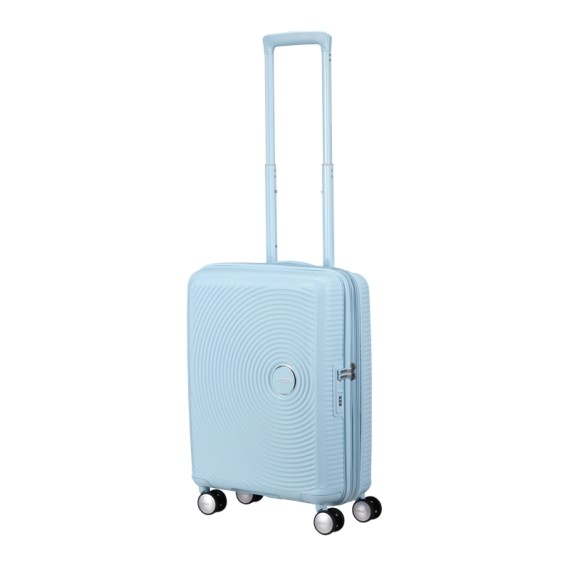 AMERICAN TOURISTER Mala de Cabine 55cm 4R Exp. Soundbox Azul Pastel | Ref. 92.88472-8365